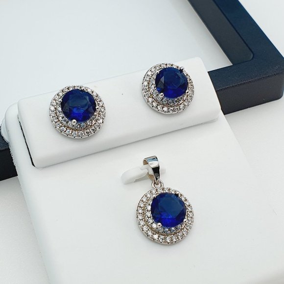 "925 Sterling Silver Cubic Zircon Jewelry Set, UU1P7A7037 - Picture 3 of 8